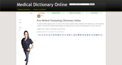 Desktop Screenshot of medicaldictionaryonline.info