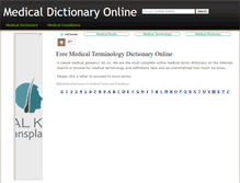 Tablet Screenshot of medicaldictionaryonline.info